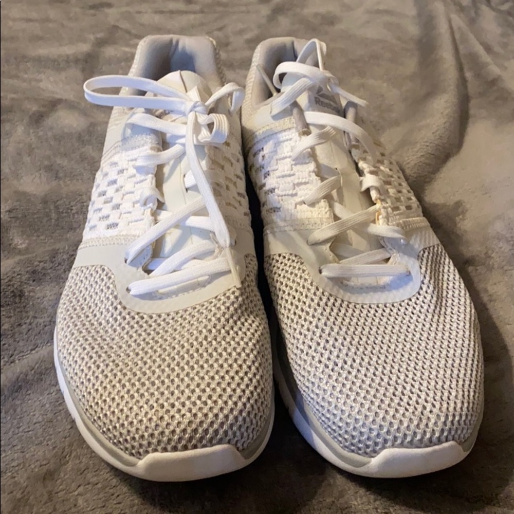 Light Grey/silver and White Reebok